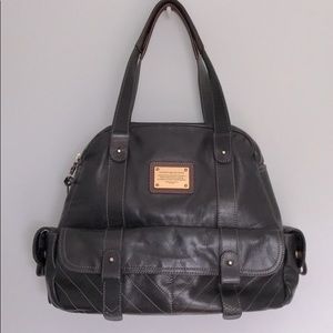 Tommy Hilfiger New London NS Dome Bag Black Leather